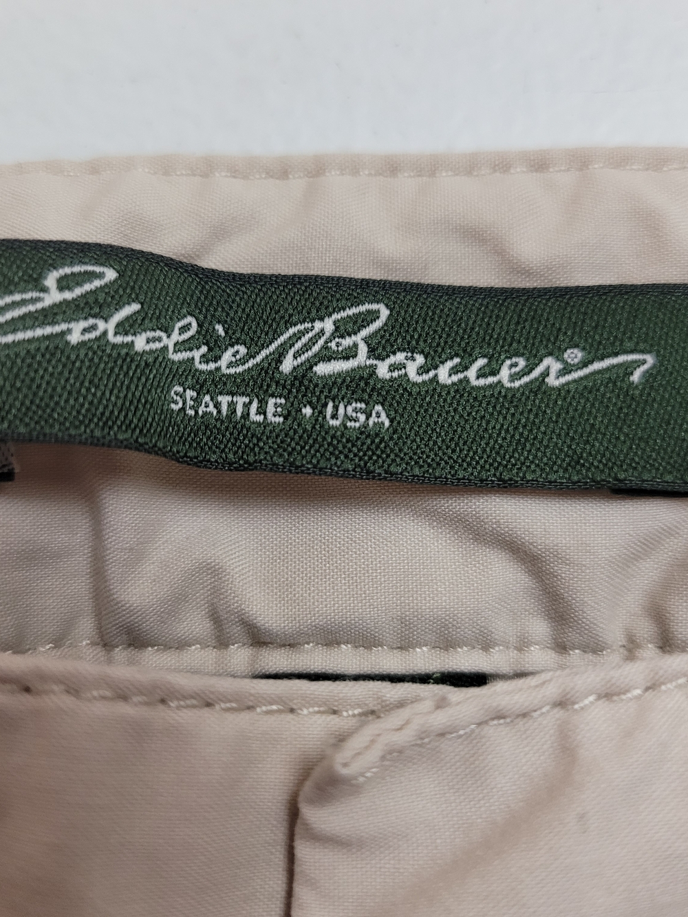 Eddie Bauer Neutral Beige Tie-Waist Mini Skirt - Picture 2 of 6